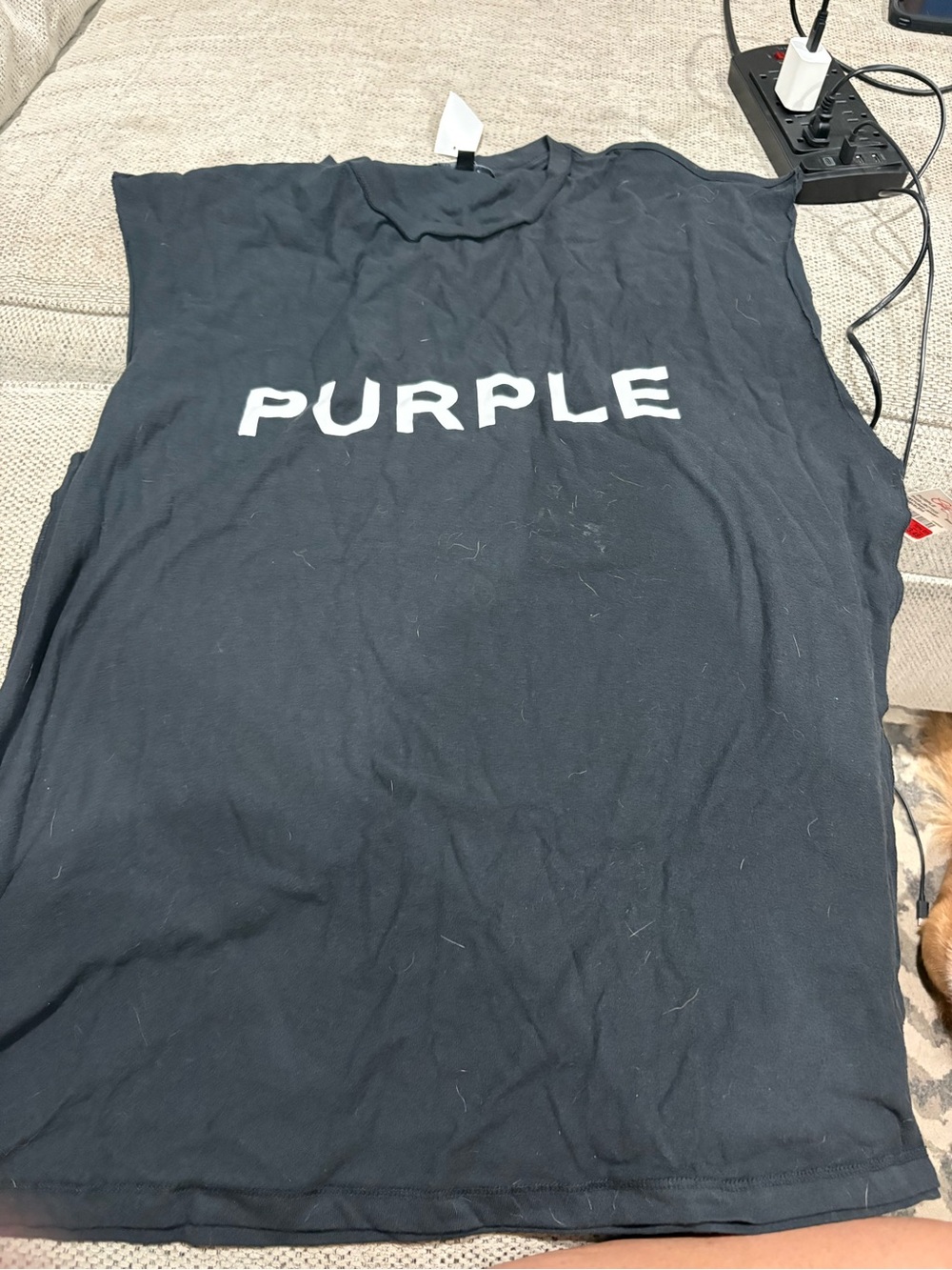 Men's 'PURPLE' Graphic Short Sleeve Tee - Black